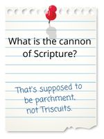 That's supposed to be parchment, not Triscuits.