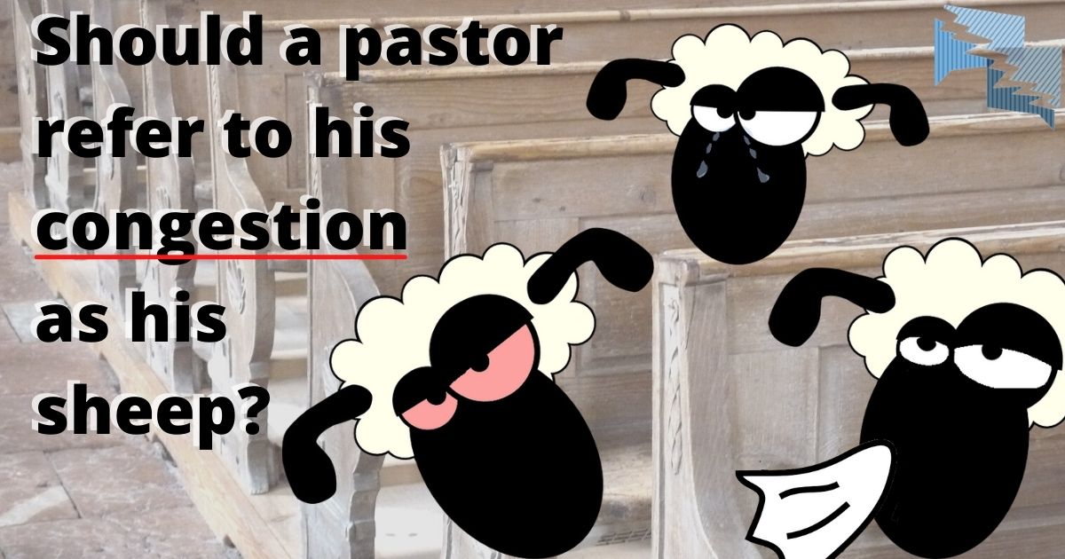 Should a pastor refer to his congestion as his sheep?