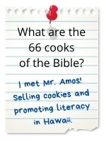 I met Mr. Amos! Selling cookies and promoting literacy in Hawaii.