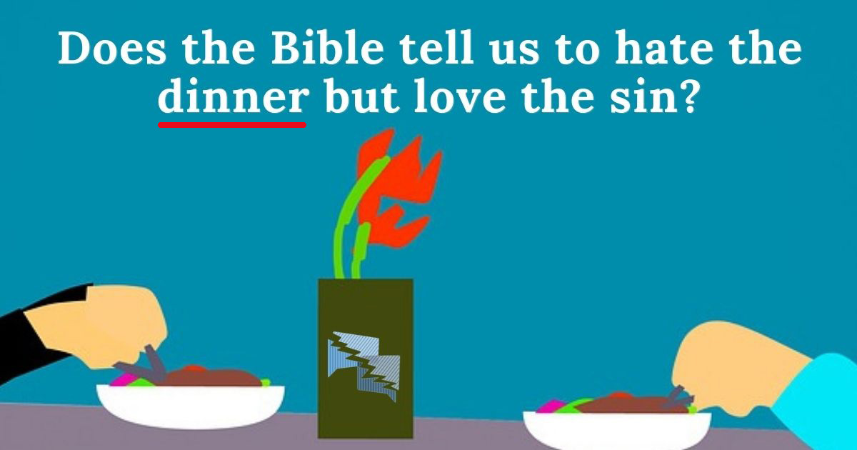 Does the Bible tell us to hate the dinner but love the sin?