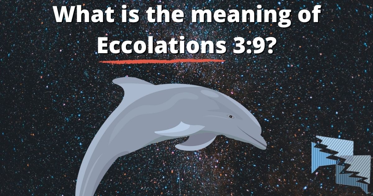 What is the meaning of Eccolations 3:9?