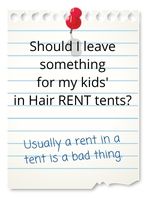 Usually a rent in a tent is a bad thing.