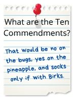 That would be no on the bugs, yes on the pineapple, and socks only with Birks.